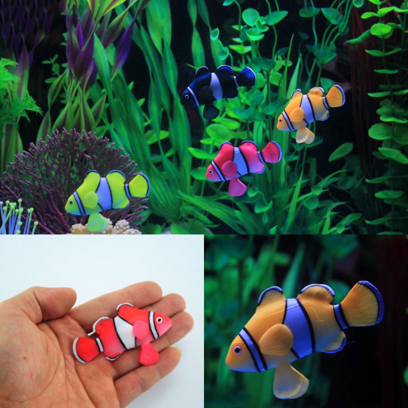 Artificial Plastic Fish Toy Fish Tank Aquarium Ornament Home Garden